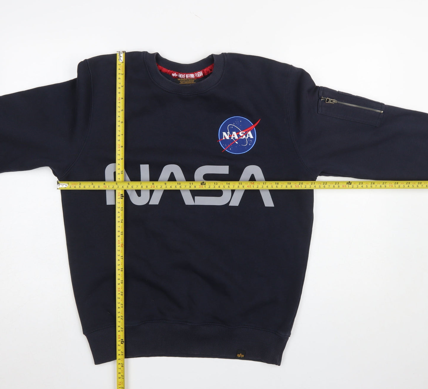 Mens UK Size S Alpha Industries Blue Pullover Sweatshirt