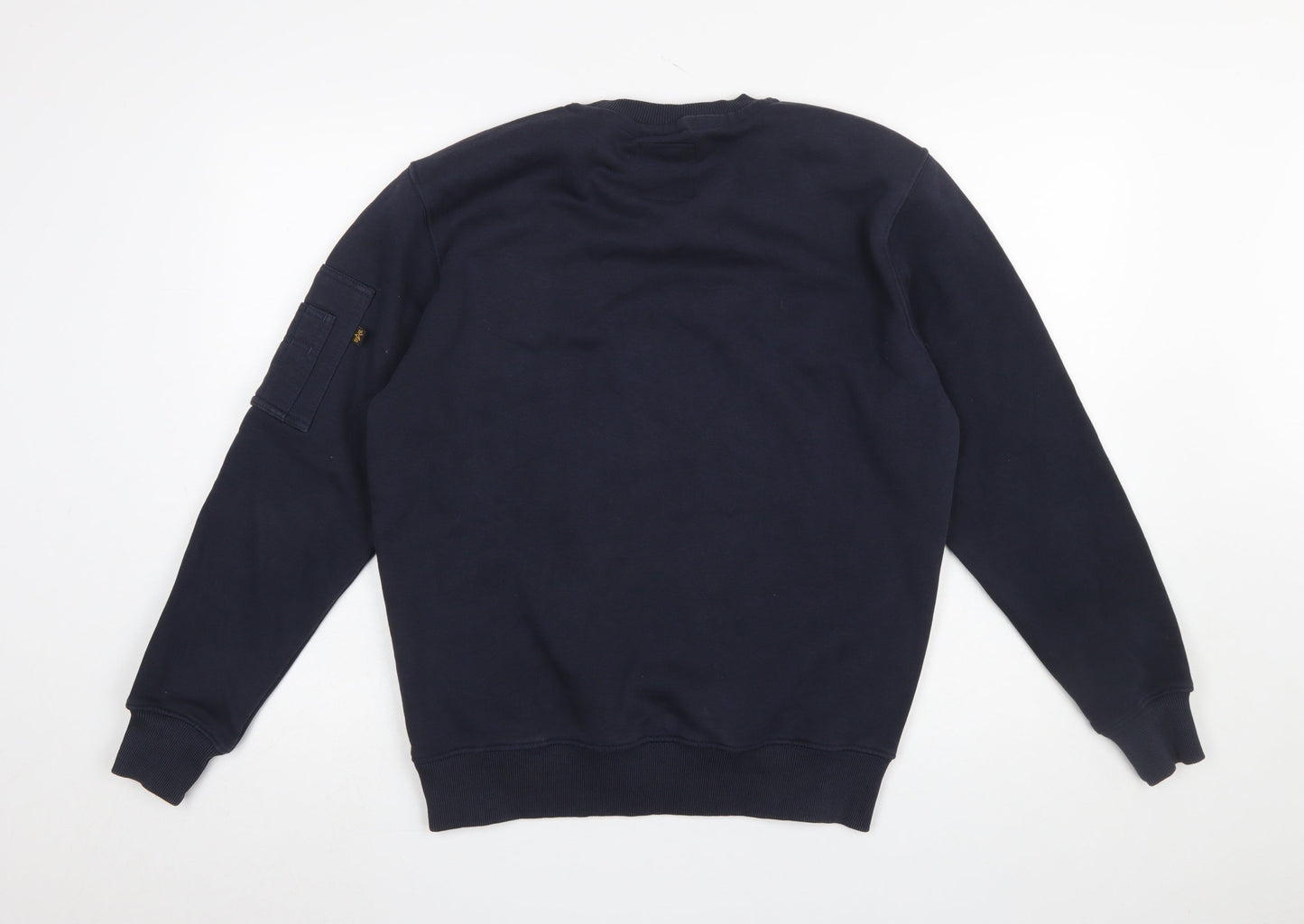Mens UK Size S Alpha Industries Blue Pullover Sweatshirt