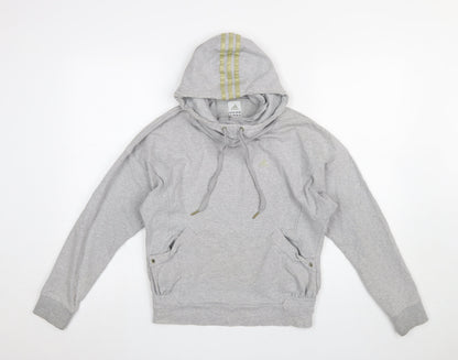 Womens UK Size 10 adidas Grey Pullover Hoodie