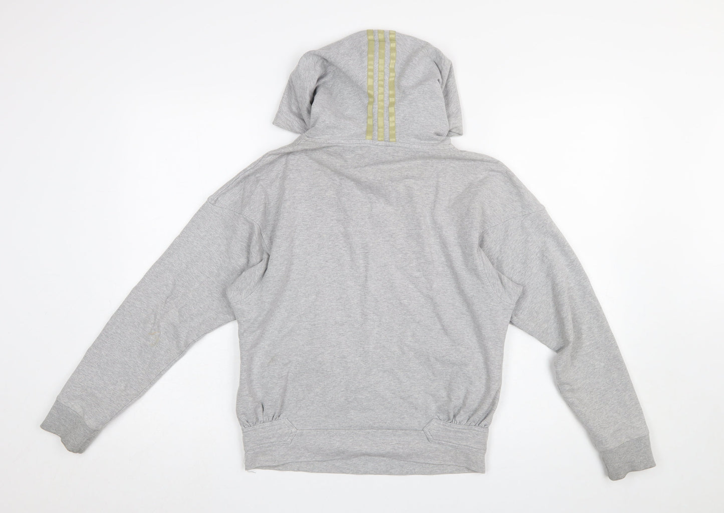 Womens UK Size 10 adidas Grey Pullover Hoodie