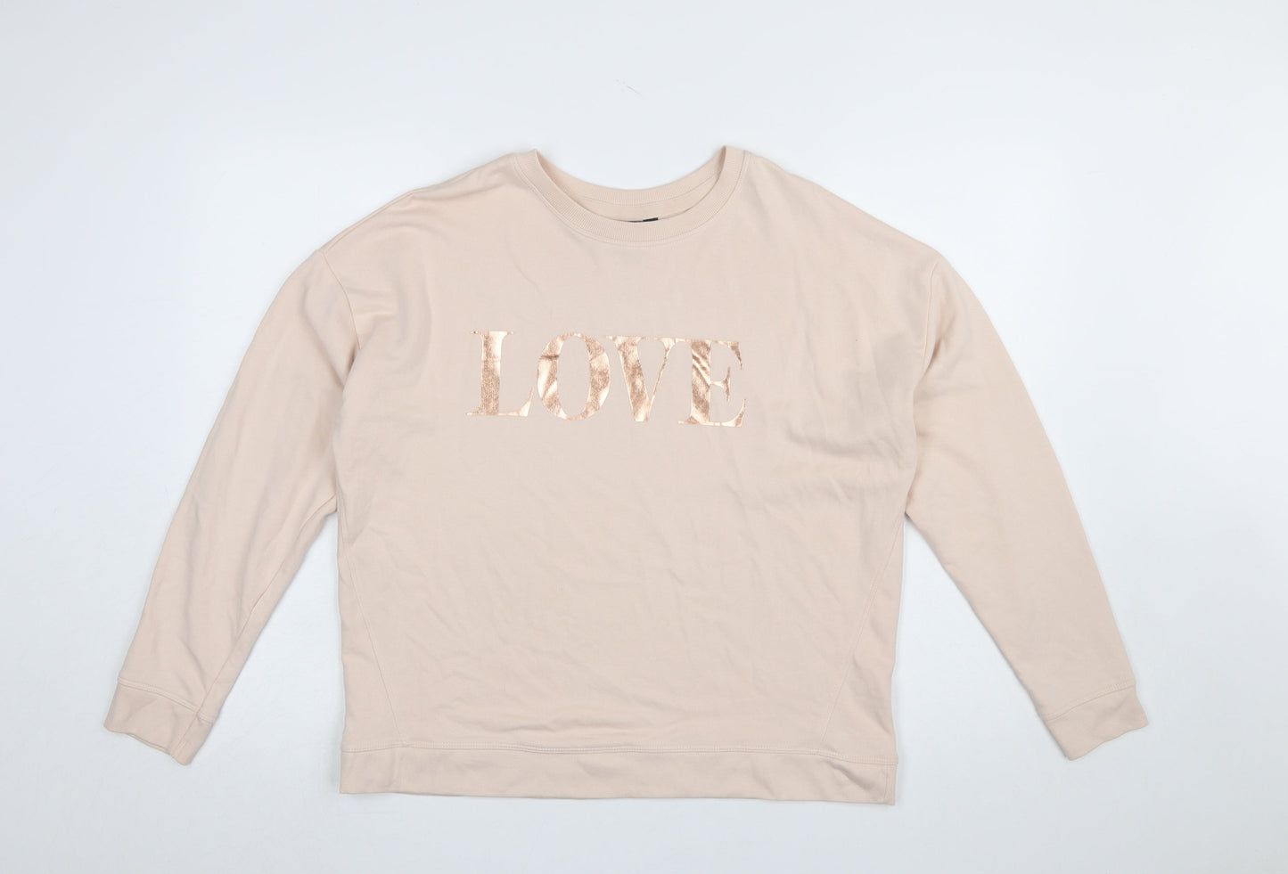 Womens UK Size S New Look Beige Pullover Sweatshirt