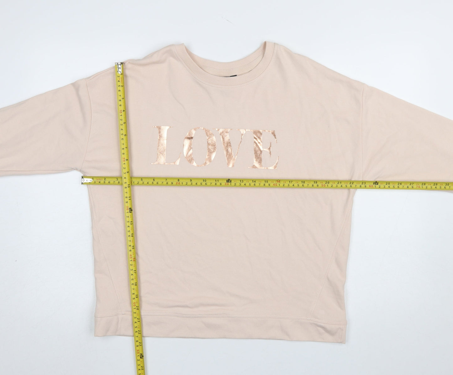 Womens UK Size S New Look Beige Pullover Sweatshirt