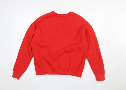 Womens UK Size M Primark Red Pullover Sweatshirt