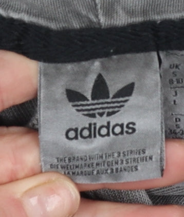 Womens UK Size 8 adidas Grey Pullover Hoodie