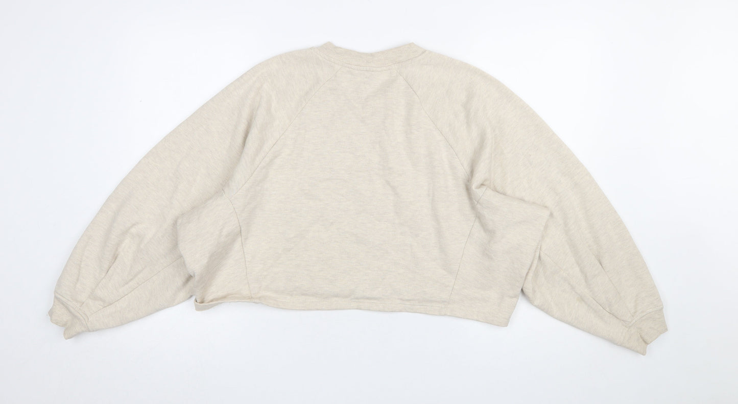 Womens UK Size 12 Miss Selfridge Beige Pullover Sweatshirt