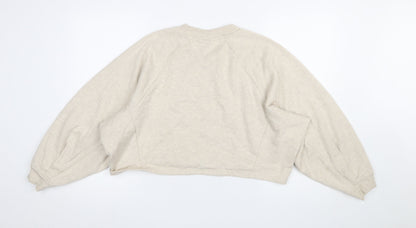 Womens UK Size 12 Miss Selfridge Beige Pullover Sweatshirt