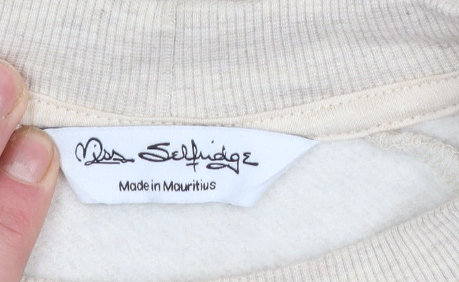 Womens UK Size 12 Miss Selfridge Beige Pullover Sweatshirt