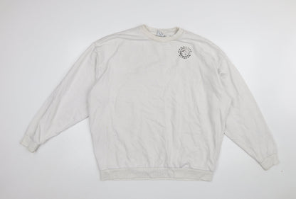 Mens UK Size S Gymshark White Pullover Sweatshirt