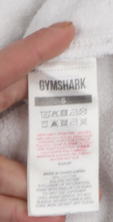 Mens UK Size S Gymshark White Pullover Sweatshirt