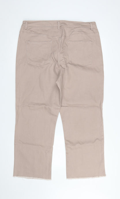 Womens UK Size 18 Gallery Regular Fit Straight Beige Jeans
