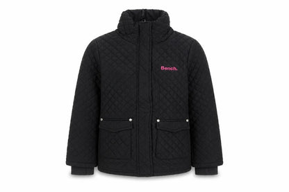 Girls UK Size 5-6 Years Bench Black Quilted Coat