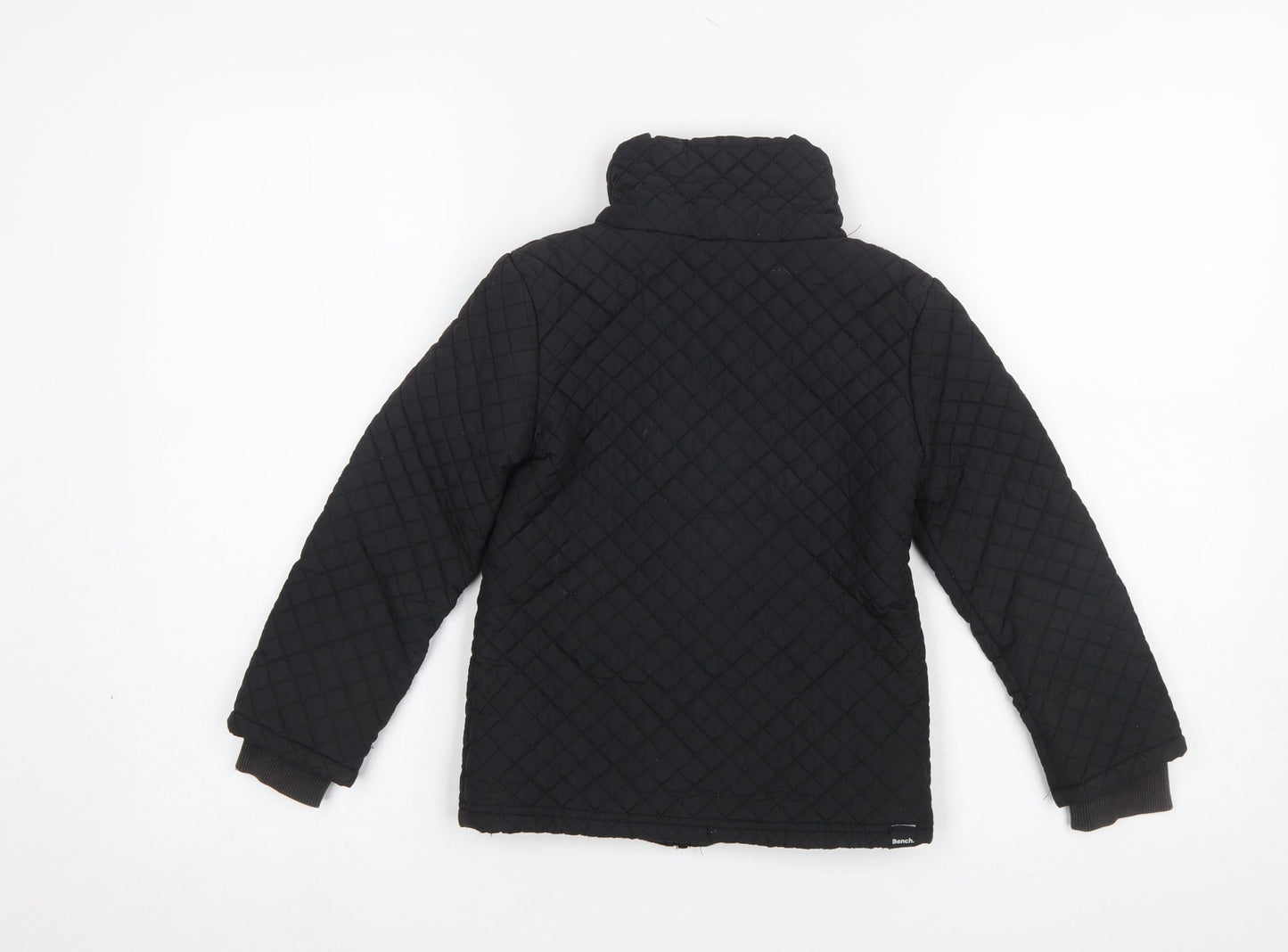 Girls UK Size 5-6 Years Bench Black Quilted Coat