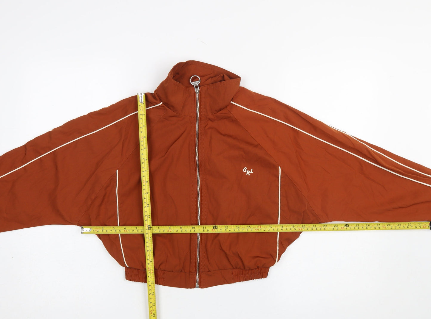 Womens UK Size XS Bershka Brown Bomber Jacket