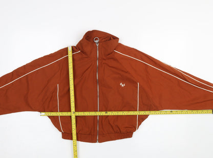 Womens UK Size XS Bershka Brown Bomber Jacket