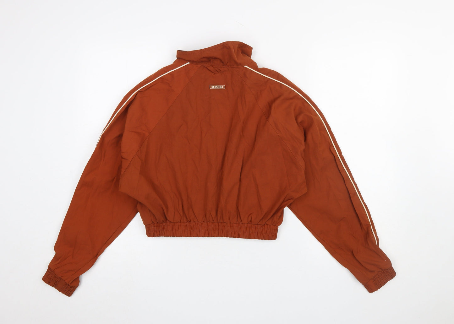 Womens UK Size XS Bershka Brown Bomber Jacket