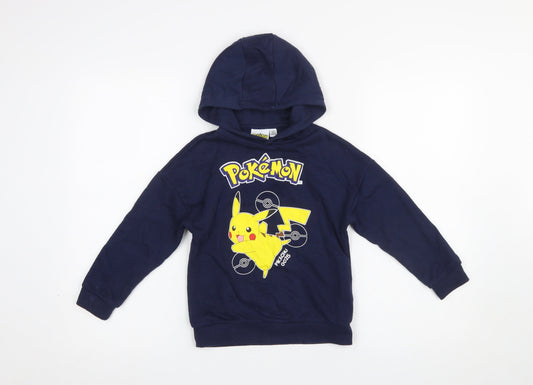 Boys UK Size 5-6 Years Primark Blue Pullover Hoodie