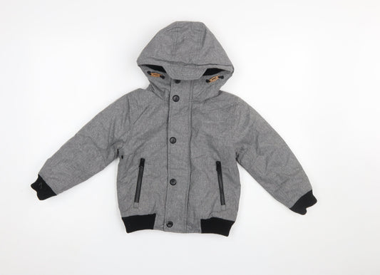 Boys UK Size 4 Years NEXT Grey Puffer Jacket