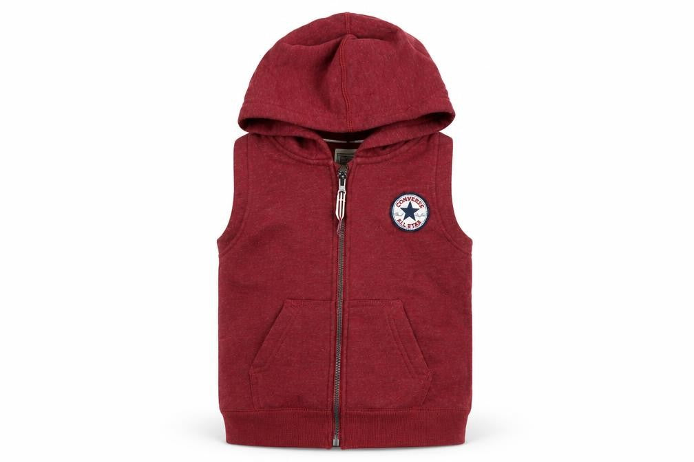 Boys UK Size 3-4 Years Converse Red Vest Hoodie
