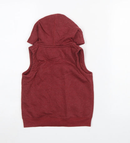 Boys UK Size 3-4 Years Converse Red Vest Hoodie