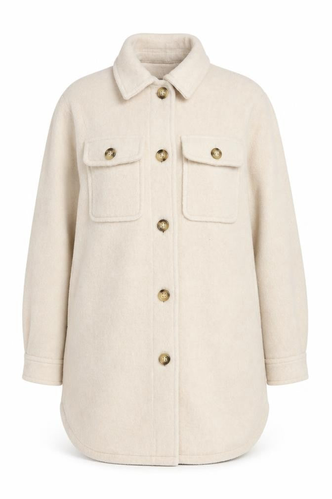 Womens UK Size M F&F Beige Overcoat
