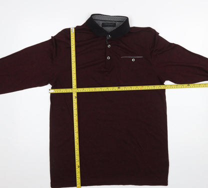 Mens UK Size L Authentic Casual Wear Polyester Blend Polo Shirt