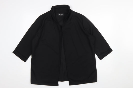 Womens UK Size 14 Club L Black Basic Blouse