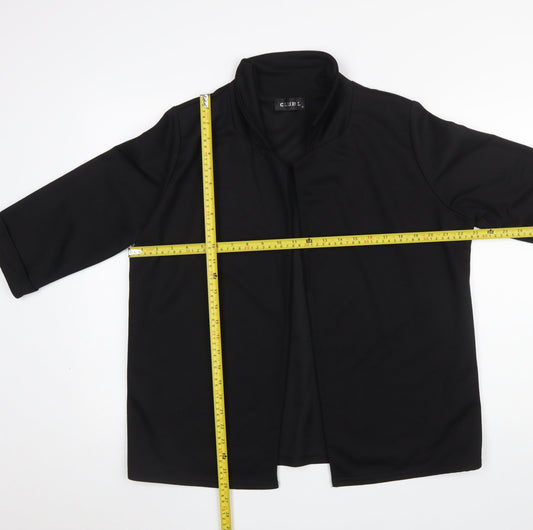 Womens UK Size 14 Club L Black Basic Blouse