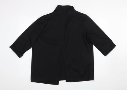 Womens UK Size 14 Club L Black Basic Blouse