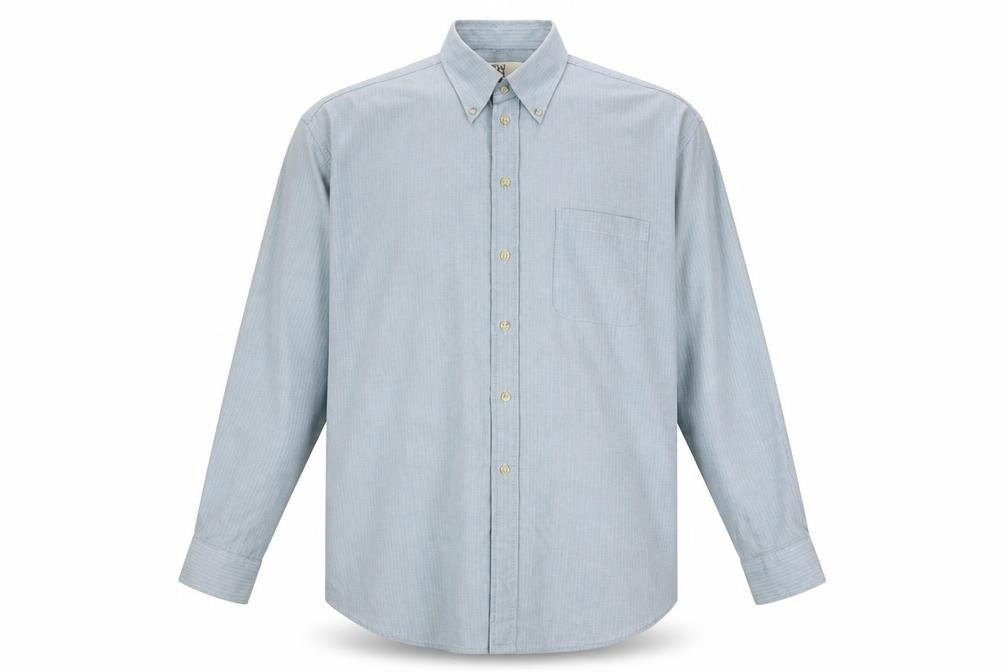 EWM Men’s Blue XL Button-Up Long Sleeve Classic Shirt