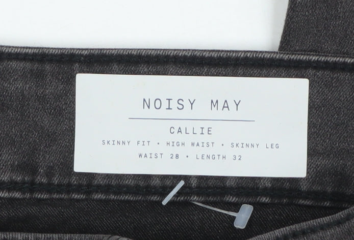 Womens UK Size 28 Noisy may Slim Fit Skinny Black Jeans