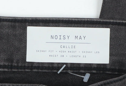 Womens UK Size 28 Noisy may Slim Fit Skinny Black Jeans
