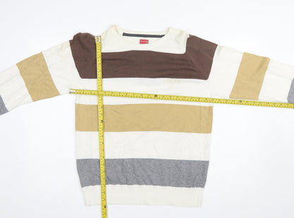 Mens UK Size L Firetrap Multicoloured Pullover Jumper