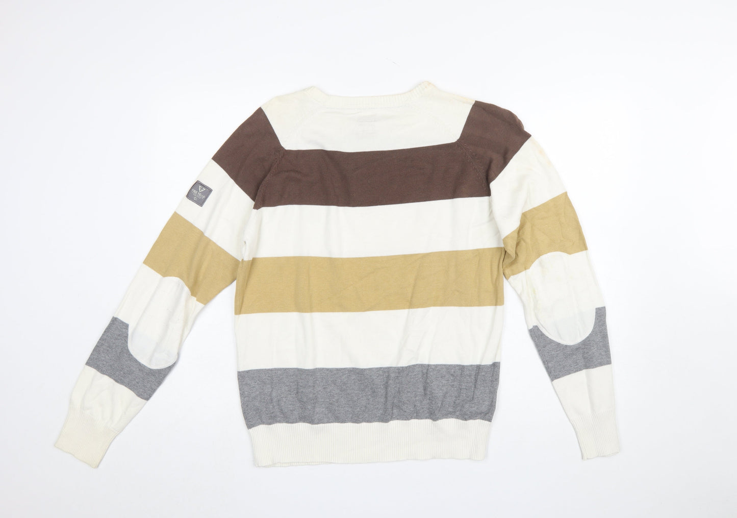 Mens UK Size L Firetrap Multicoloured Pullover Jumper