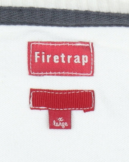 Mens UK Size L Firetrap Multicoloured Pullover Jumper
