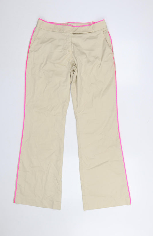 Womens UK Size 10 Whistles Slim Fit Chino Beige Trousers