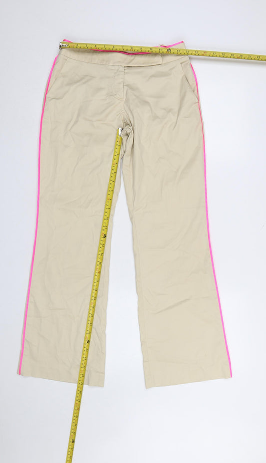 Womens UK Size 10 Whistles Slim Fit Chino Beige Trousers