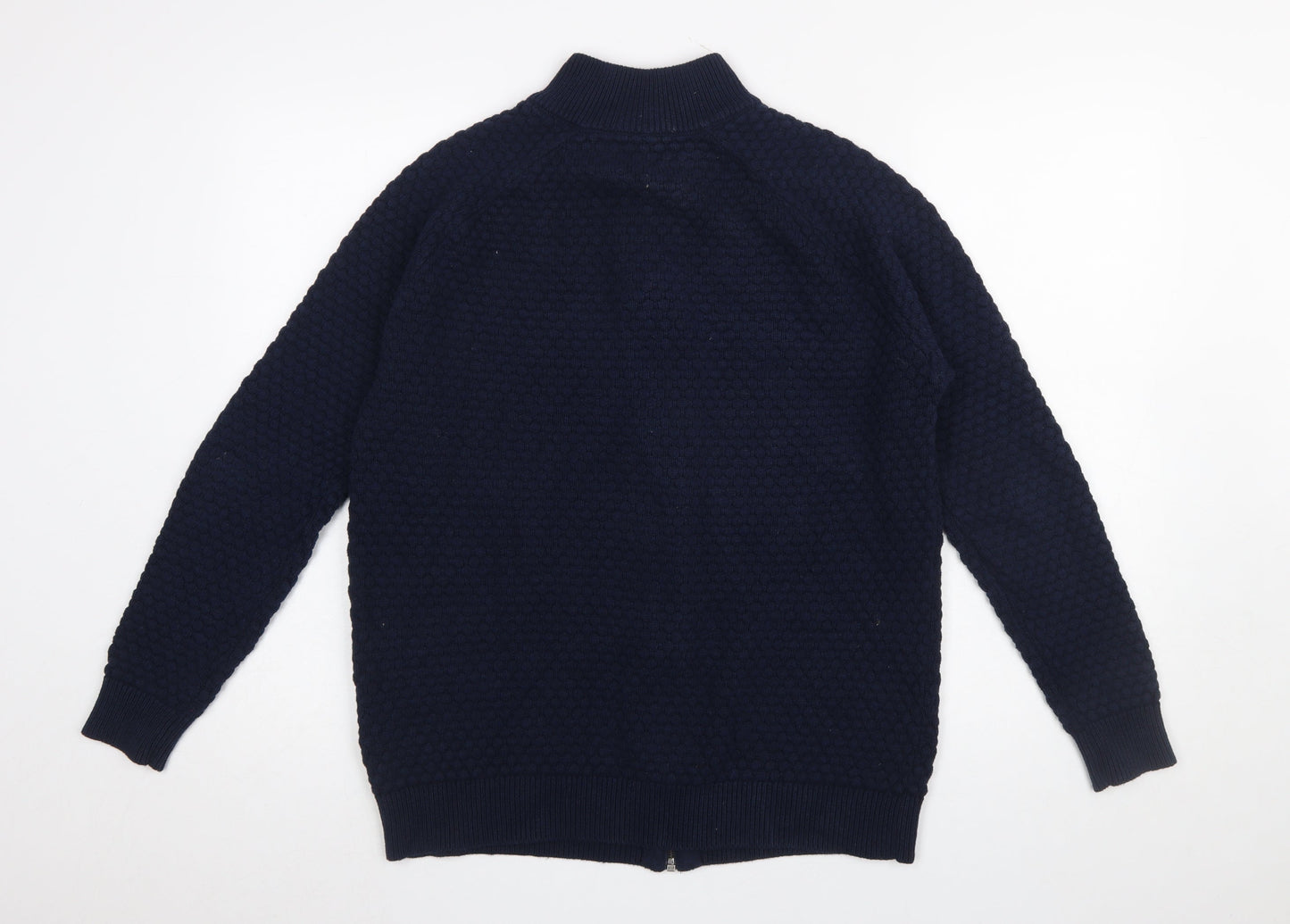 Mens UK Size L Livergy Blue Full Zip Jumper