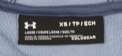 Mens UK Size XS Under armour Blue Pullover Hoodie