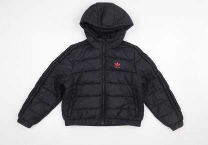 Girls UK Size 9-10 Years adidas Black Puffer Jacket