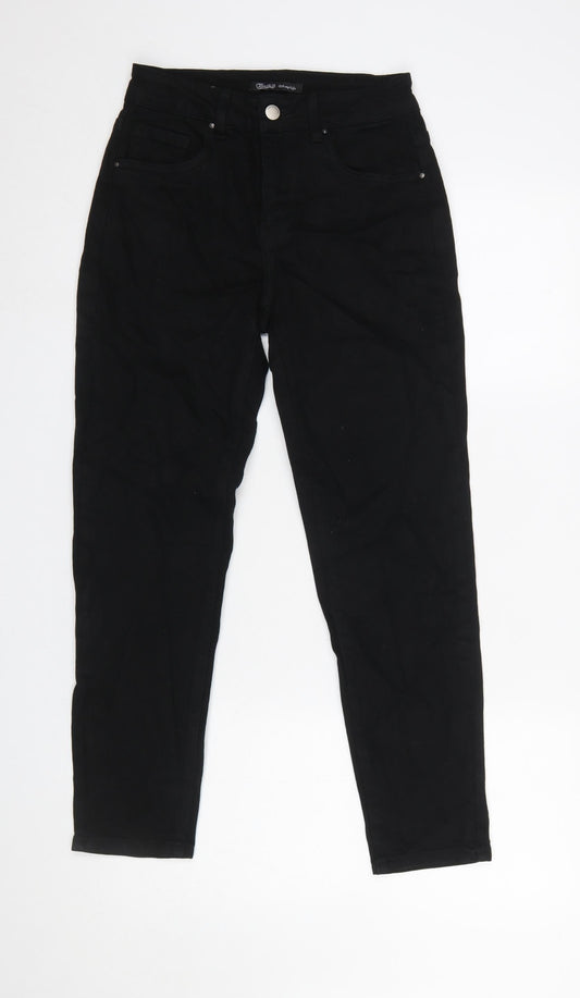Womens UK Size XS Toxik3 Slim Fit Skinny Black Jeans