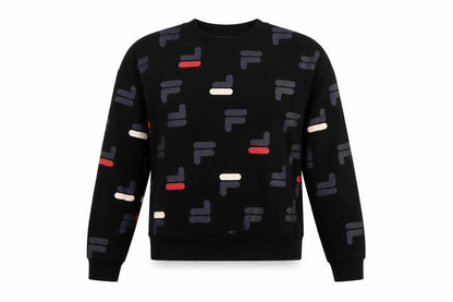 Womens UK Size S FILA Black Pullover Sweatshirt