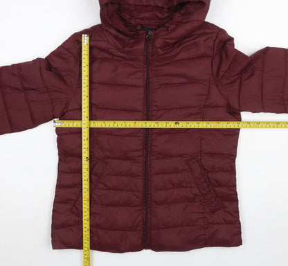 Vero Moda Women’s Red Hooded Puffer Jacket Size S