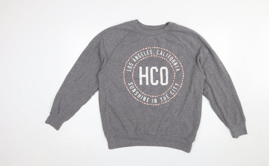 Womens UK Size S Hollister Grey Pullover Sweatshirt