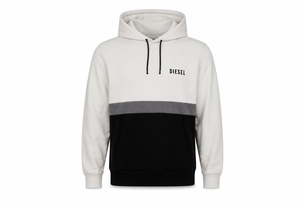 Mens UK Size S Diesel White Pullover Hoodie