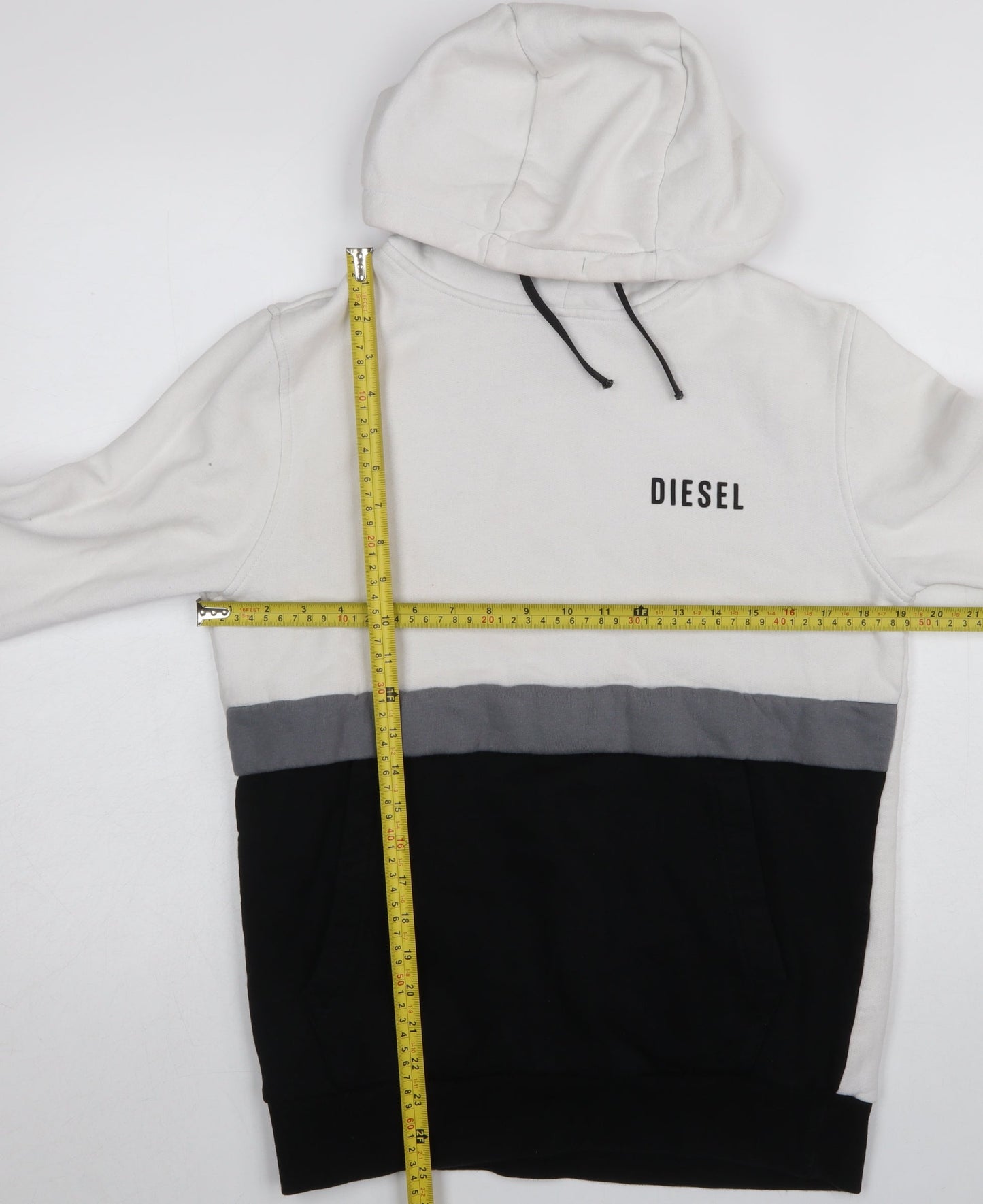 Mens UK Size S Diesel White Pullover Hoodie