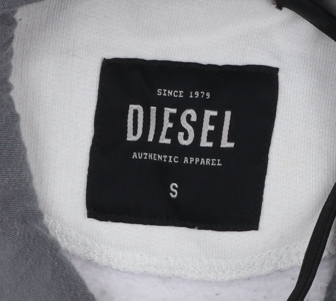 Mens UK Size S Diesel White Pullover Hoodie
