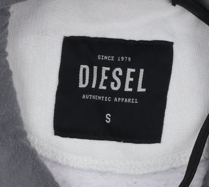 Mens UK Size S Diesel White Pullover Hoodie