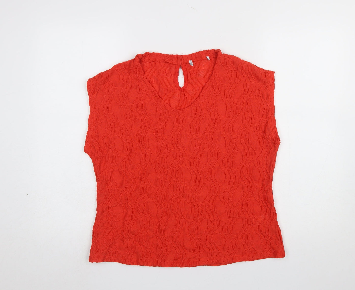 Womens UK Size 12 Gallery Red Basic Blouse