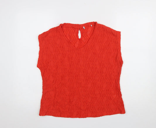 Womens UK Size 12 Gallery Red Basic Blouse
