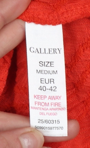 Womens UK Size 12 Gallery Red Basic Blouse